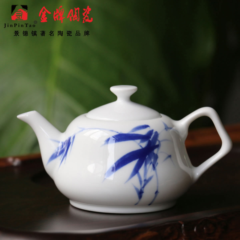 8头釉中彩茶具-竹