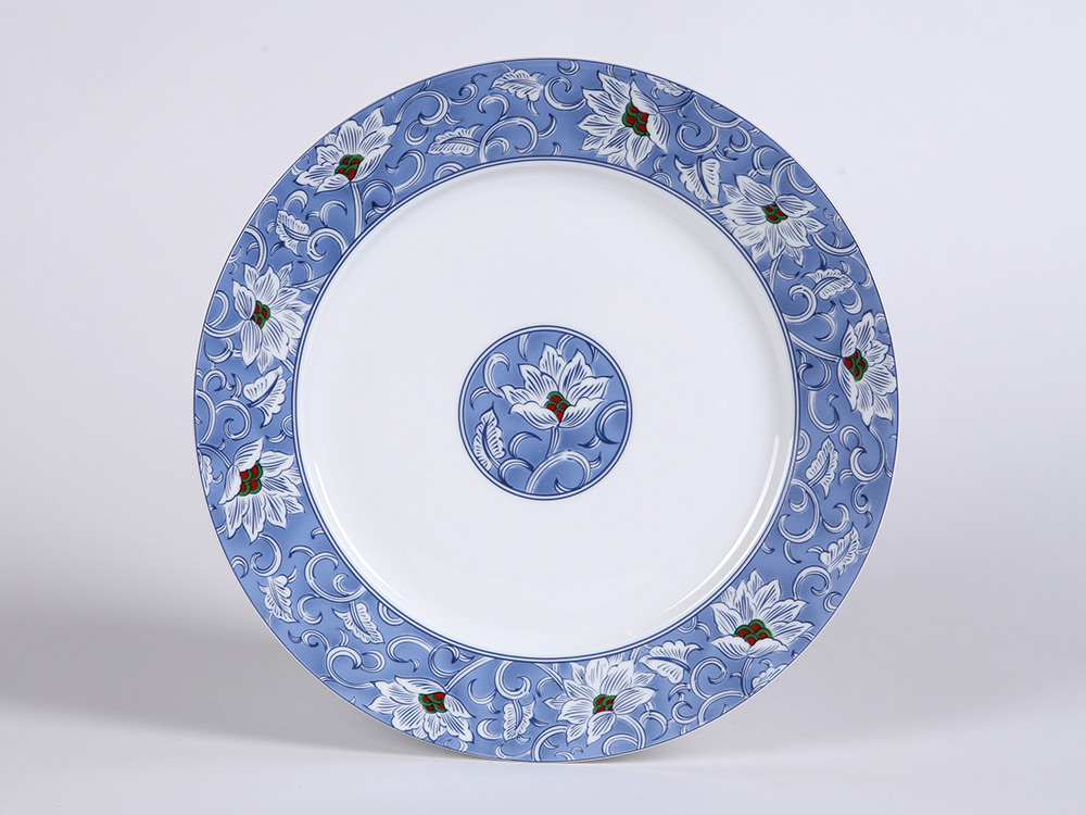 58头中餐具--蓝锦百合