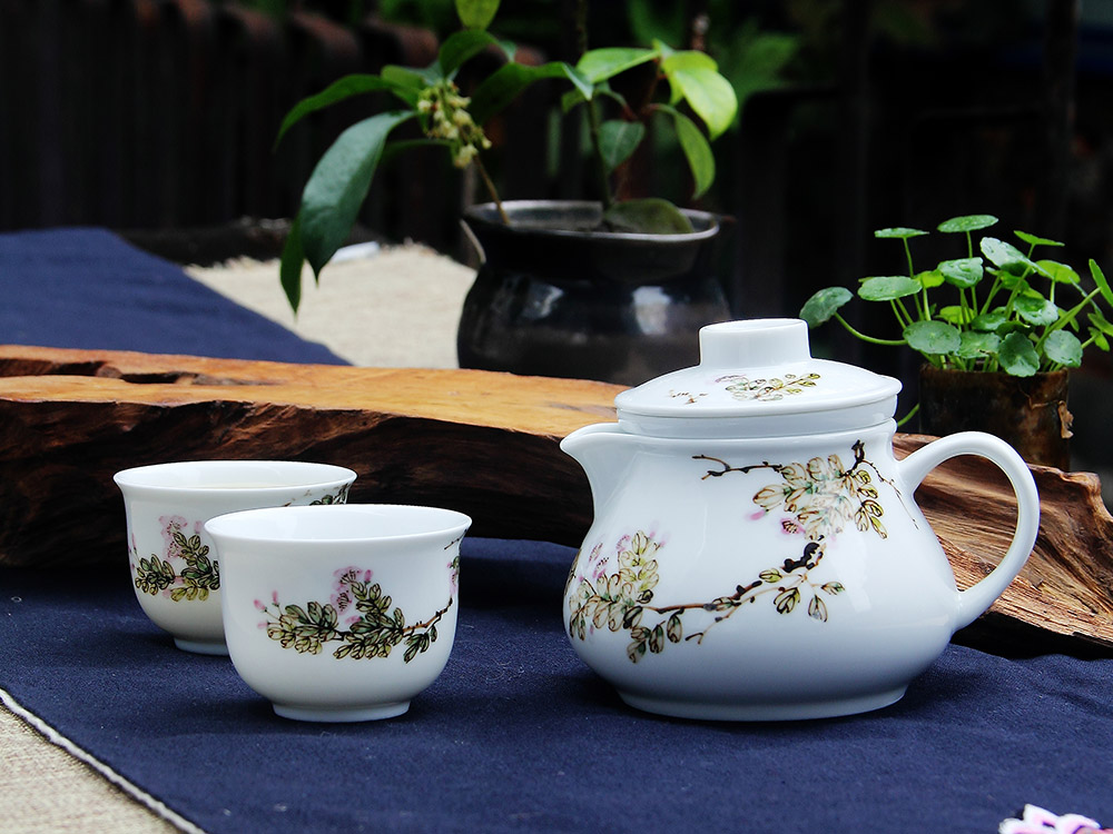 3头随手泡茶具--海棠花开