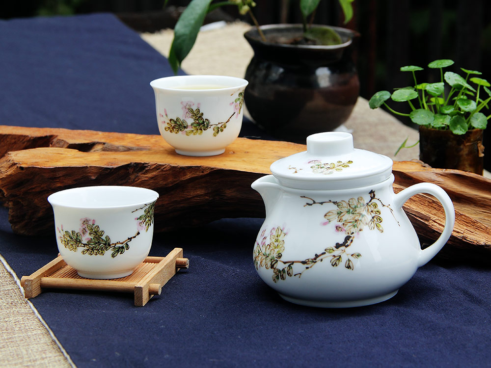 3头随手泡茶具--海棠花开