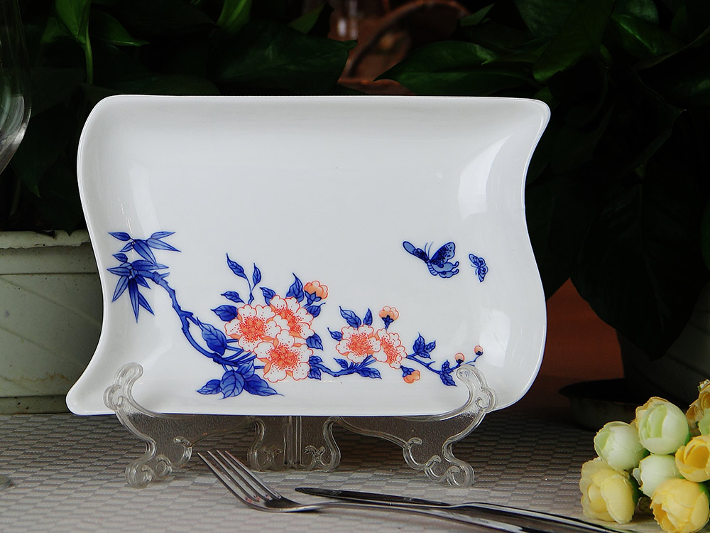 50头釉下手绘中餐具--满天红