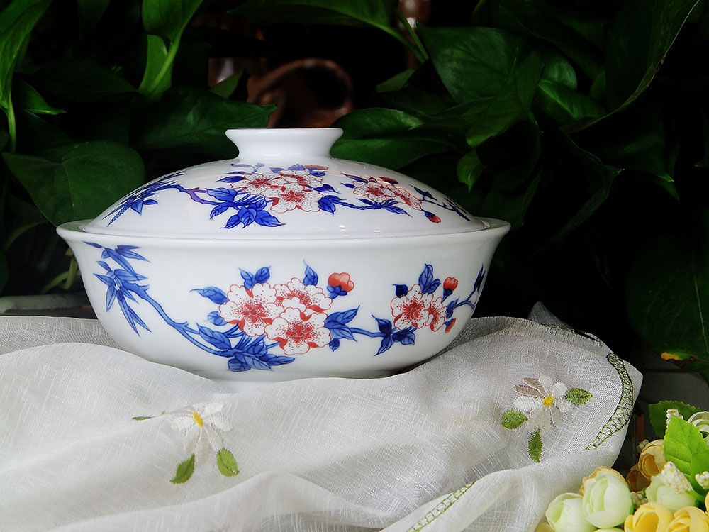 50头釉下手绘中餐具--满天红