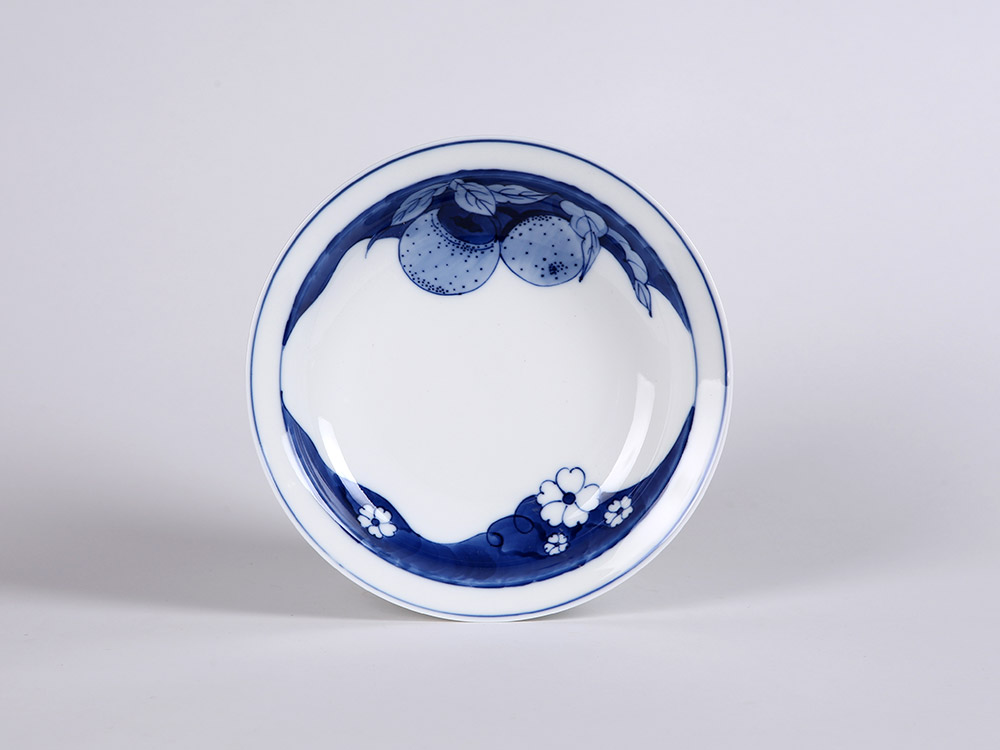 111头事事如意釉下手绘青花中餐具