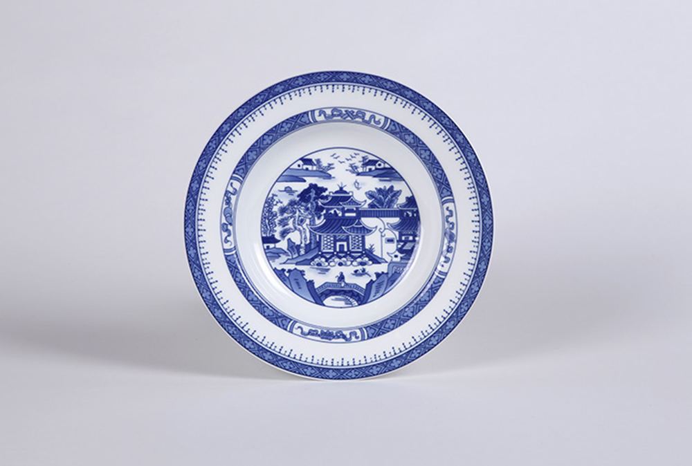 32头釉中国瓷青花梧桐中餐具