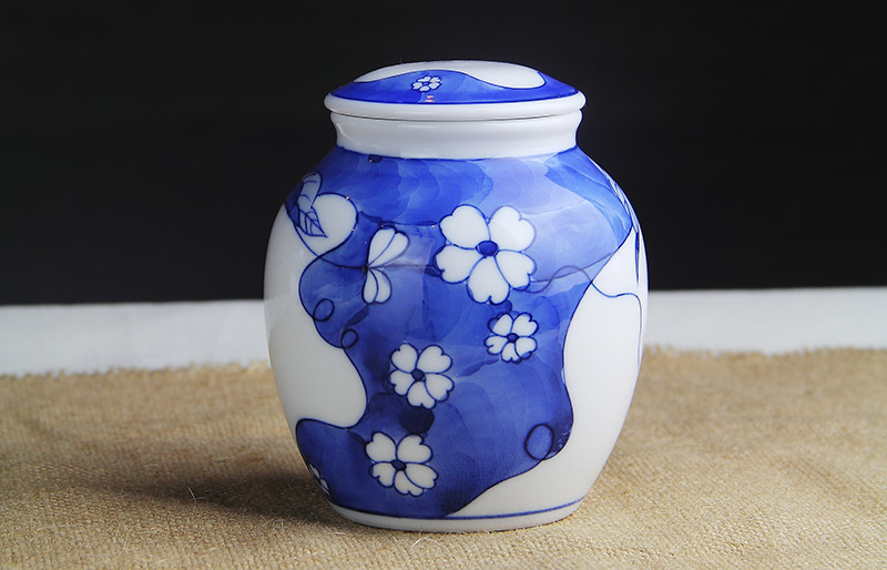 4头手绘釉下青花事事如意功夫茶具