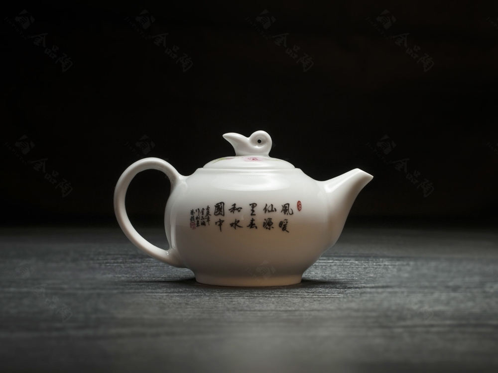 6头手绘茶具(竹质茶海)
